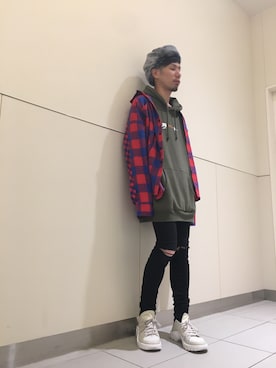 「RIPNDIP（リップンディップ）のアイテム」を使った、KAWAKITA SHOICHIさん（メンズ・175cm）の秋コーディネート