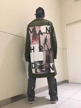 「L.H.P（エルエイチピー）のアイテム（モッズコート）」を使った、KAWAKITA SHOICHIさん（メンズ・175cm）の秋コーディネート