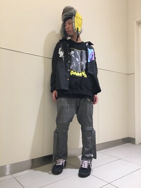 「FLAGSTUFF（フラグスタフ）のアイテム（ジャケット/アウター）」を使った、KAWAKITA SHOICHIさん（メンズ・175cm）の秋コーディネート