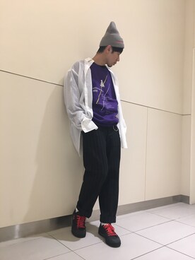「L.H.P Private Brand（エルエイチピープライベートブランド）のアイテム（スウェット）」を使った、KAWAKITA SHOICHIさん（メンズ・175cm）の秋コーディネート