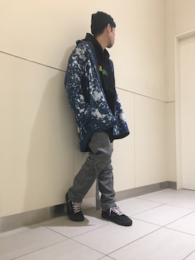 「PLEASURES（プレジャー）のアイテム」を使った、KAWAKITA SHOICHIさん（メンズ・175cm）の冬コーディネート