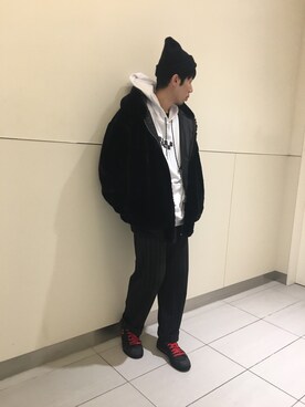 「DANKE SCHON（ダンケシェーン）のアイテム（ブルゾン）」を使った、KAWAKITA SHOICHIさん（メンズ・175cm）の冬コーディネート