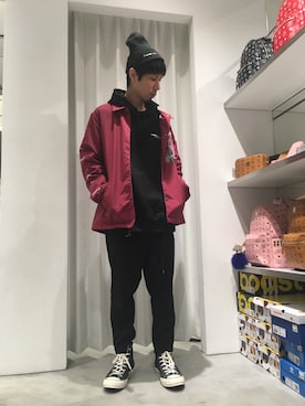 「LONELY/論理（ロンリー）のアイテム（ブルゾン）」を使った、KAWAKITA SHOICHIさん（メンズ・175cm）の冬コーディネート