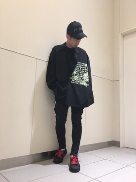 「AZSのアイテム（キャップ）」を使った、KAWAKITA SHOICHIさん（メンズ・175cm）の冬コーディネート