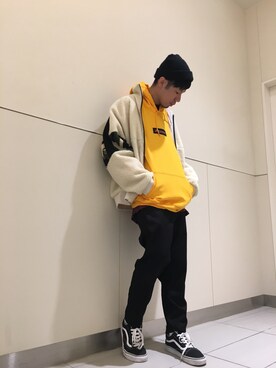「L.H.P Private Brand（エルエイチピープライベートブランド）のアイテム（ジャケット/アウター）」を使った、KAWAKITA SHOICHIさん（メンズ・175cm）の冬コーディネート