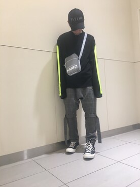 「AZSのアイテム（キャップ）」を使った、KAWAKITA SHOICHIさん（メンズ・175cm）の冬コーディネート