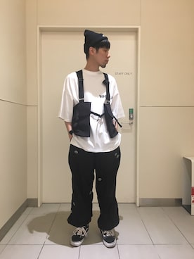 「alexanderwang（アレキサンダーワン）のアイテム（パンツ）」を使った、KAWAKITA SHOICHIさん（メンズ・175cm）の春コーディネート