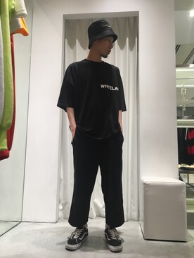「L.H.P（エルエイチピー）のアイテム（帽子）」を使った、KAWAKITA SHOICHIさん（メンズ・175cm）の夏コーディネート