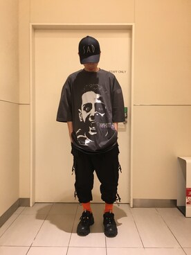 「AZSのアイテム（キャップ）」を使った、KAWAKITA SHOICHIさん（メンズ・175cm）の夏コーディネート