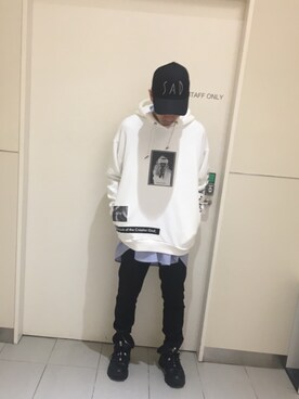 「AZSのアイテム（キャップ）」を使った、KAWAKITA SHOICHIさん（メンズ・175cm）の秋コーディネート