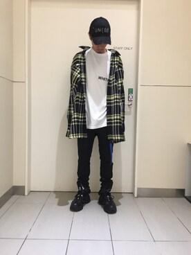 「AZSのアイテム（キャップ）」を使った、KAWAKITA SHOICHIさん（メンズ・175cm）の秋コーディネート