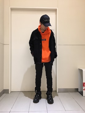 「L.H.P（エルエイチピー）のアイテム（パーカー）」を使った、KAWAKITA SHOICHIさん（メンズ・175cm）の秋コーディネート