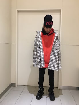 「Y-3（ワイスリー）のアイテム」を使った、KAWAKITA SHOICHIさん（メンズ・175cm）の冬コーディネート