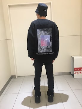 「L.H.P（エルエイチピー）のアイテム（帽子）」を使った、KAWAKITA SHOICHIさん（メンズ・175cm）の冬コーディネート