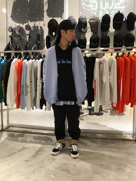 「L.H.P Private Brand（エルエイチピープライベートブランド）のアイテム（パンツ）」を使った、KAWAKITA SHOICHIさん（メンズ・175cm）の冬コーディネート