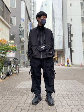 「DANKE SCHON（ダンケシェーン）のアイテム（ブルゾン）」を使った、KAWAKITA SHOICHIさん（メンズ・175cm）の冬コーディネート