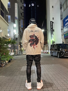 「KaneZ（ケインズ）のアイテム（キャップ）」を使った、KAWAKITA SHOICHIさん（メンズ・175cm）の冬コーディネート