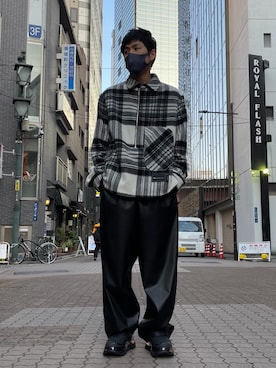 「WE11DONE（ウェルダン）のアイテム」を使った、KAWAKITA SHOICHIさん（メンズ・175cm）の冬コーディネート