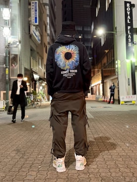 「L.H.P（エルエイチピー）のアイテム（シューズ）」を使った、KAWAKITA SHOICHIさん（メンズ・175cm）の冬コーディネート