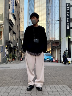 「WHITELAND BLACKBURN」｜「アイテム（財布/小物）」を使った、KAWAKITA SHOICHIさん（メンズ・175cm）の春コーディネート
