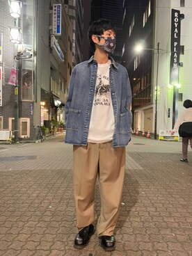 「L.H.P Private Brand（エルエイチピープライベートブランド）のアイテム」を使った、KAWAKITA SHOICHIさん（メンズ・175cm）の春コーディネート