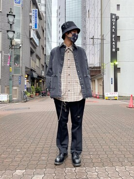 「L.H.P Private Brand（エルエイチピープライベートブランド）のアイテム」を使った、KAWAKITA SHOICHIさん（メンズ・175cm）の春コーディネート
