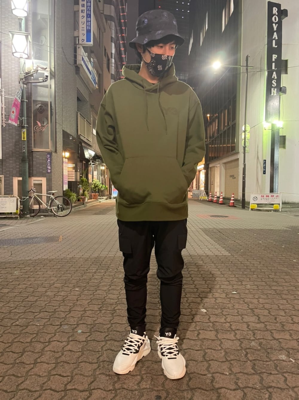 Y-3　23aw　パーカー　グリーン　Ｓ Y-3 ジップアップ パーカー | グリーン | FARFETCH JP