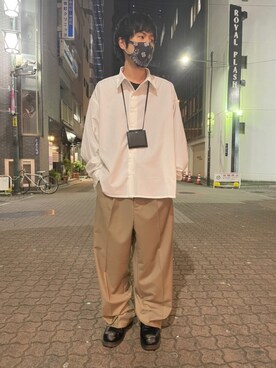 「Danke schon」｜「アイテム（スラックス）」を使った、KAWAKITA SHOICHIさん（メンズ・175cm）の春コーディネート
