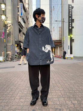 「KaneZ（ケインズ）のアイテム」を使った、KAWAKITA SHOICHIさん（メンズ・175cm）の春コーディネート