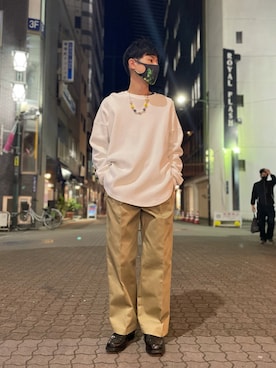 「Danke schon」｜「アイテム（アクセサリー）」を使った、KAWAKITA SHOICHIさん（メンズ・175cm）の春コーディネート