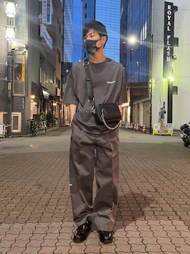 「KaneZ（ケインズ）のアイテム」を使った、KAWAKITA SHOICHIさん（メンズ・175cm）の春コーディネート