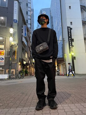 「KaneZ（ケインズ）のアイテム」を使った、KAWAKITA SHOICHIさん（メンズ・175cm）の春コーディネート