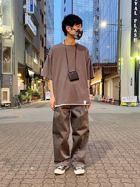 「WHITELAND BLACKBURN」｜「アイテム（財布/小物）」を使った、KAWAKITA SHOICHIさん（メンズ・175cm）の夏コーディネート
