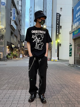 「KaneZ（ケインズ）のアイテム」を使った、KAWAKITA SHOICHIさん（メンズ・175cm）の夏コーディネート