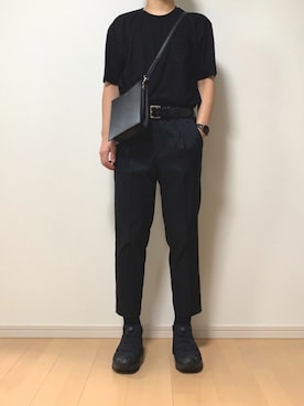 「ベロア」｜「アイテム（アナログ腕時計）」を使った、makiさん（メンズ・173cm）の夏コーディネート