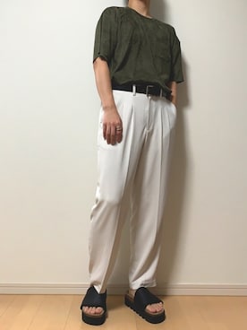 「ヌバック」｜makiさん（メンズ・173cm）の夏コーディネート