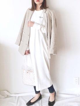 「平成最後のWEARISTAセンバツ」｜「アイテム（バレエシューズ）」を使った、uyuさん（レディース・161cm）の春コーディネート