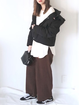 「ZAKKA-BOX（ザッカボックス）のアイテム」を使った、uyuさん（レディース・161cm）の冬コーディネート