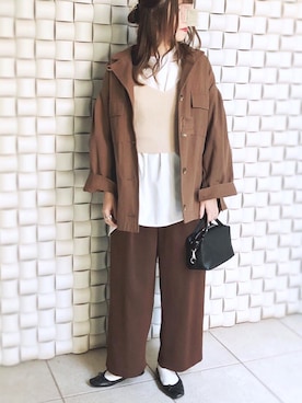 「ZAKKA-BOX（ザッカボックス）のアイテム」を使った、uyuさん（レディース・161cm）の春コーディネート