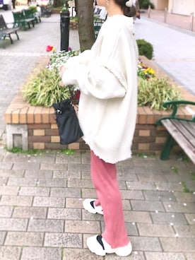 「アイテム（ヘアゴム）」を使った、uyuさん（レディース・161cm）の春コーディネート