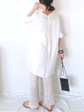 「アイテム（ヘアゴム）」を使った、uyuさん（レディース・161cm）の春コーディネート