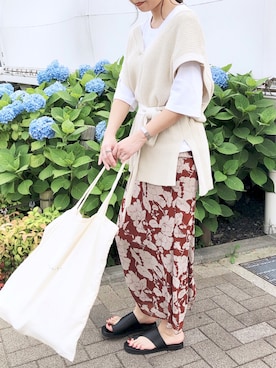 「Fabby fabby（ファビィーファビィー）のアイテム」を使った、uyuさん（レディース・161cm）の夏コーディネート