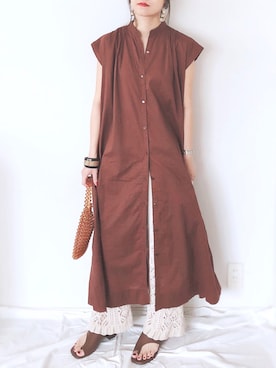 「Fabby fabby（ファビィーファビィー）のアイテム」を使った、uyuさん（レディース・161cm）の夏コーディネート