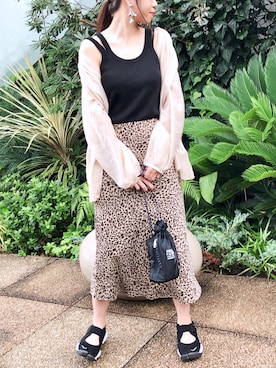 「CLANE（クラネ）のアイテム（キャミソール）」を使った、uyuさん（レディース・161cm）の夏コーディネート