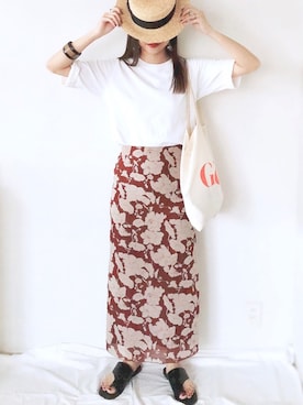 「Fabby fabby（ファビィーファビィー）のアイテム」を使った、uyuさん（レディース・161cm）の夏コーディネート