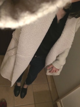 「stradivarius（ストラディバリウス）のアイテム（ムートンコート）」を使った、hanaさん（レディース・160cm）の冬コーディネート