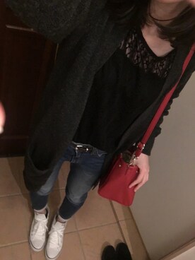 「POLO RALPH LAUREN（ポロ ラルフ ローレン）のジュニア ポロ ラルフローレン POLO CARSON HI（スニーカー）」を使った、hanaさん（レディース・160cm）の春コーディネート