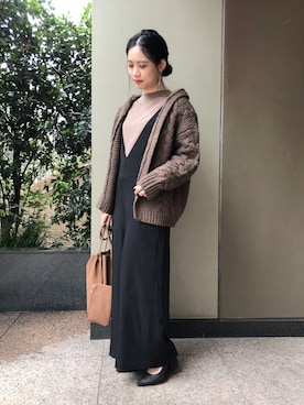 「BCSTOCK」｜「アイテム（オールインワン・サロペット）」を使った、asakoさん（レディース・153cm）の秋コーディネート