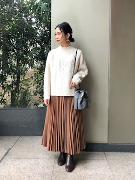 「BCSTOCK」｜「アイテム（スカート）」を使った、asakoさん（レディース・153cm）の秋コーディネート