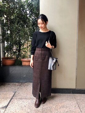 「BCSTOCK」｜「アイテム（スカート）」を使った、asakoさん（レディース・153cm）の秋コーディネート